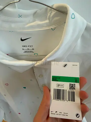 Nike Dri-FIT White Short Sleeve Polo Shirt - Size XL (New with Tags)