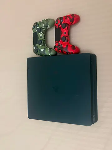 Sony PlayStation 4 Slim with Two Camo DualShock Controllers