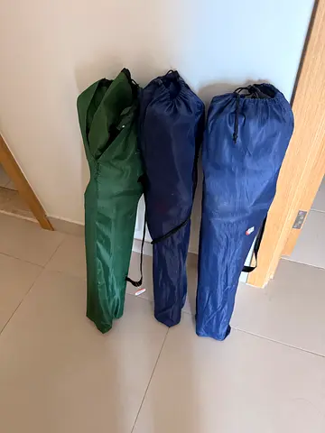 Set of 3 Foldable Camping Chairs with Carry Bags