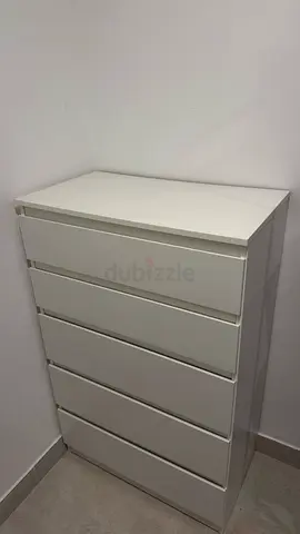 IKEA Table, Shells, Drawers.
