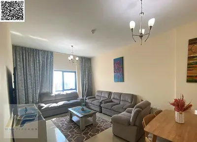 Two-bedroom apartment with living room | Fully furnished for annual rent – ​​Ajman