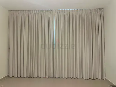 Light Beige Full-Length Blackout Curtains