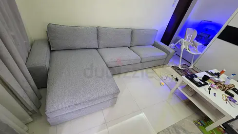 IKEA Kivik L Shape Sofa Gray