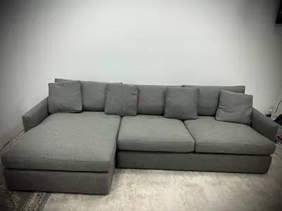 Like new condition crate&barrel lounge deep lshape sofa