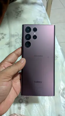Samsung Galaxy S22 Ultra 12/256GB only line (Docomo) smartphone - mauve/pink, good condition