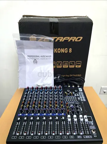 Zetapro Kong 8 Professional Audio Mixer — 8-Channel, Good Condition