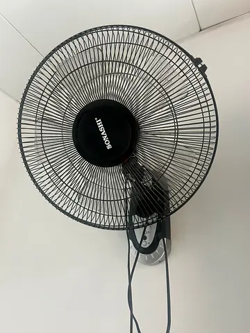 Wall fan with remote