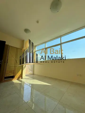 Elegant 1-bedroom master apartment for annual rent in Al Majaz 2. Features 2 bathrooms, central AC,