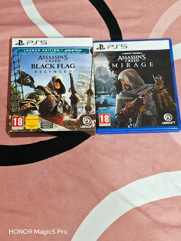 2x PS5 Assassin's Creed Games - Black Flag New & Mirage (Physical)