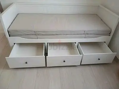 IKEA Hamnes day bed with 2 mattress and 3store drawers
