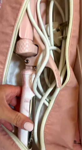 Pink Ceramic Hair Curler / Styling Iron with Carry Case- Beauty Works