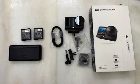 DJI Osmo Action 6 with accessories, extra batteries and charger
