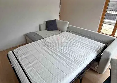 Comfortable L-Shaped Sofa Bed with storage IKEA vimle