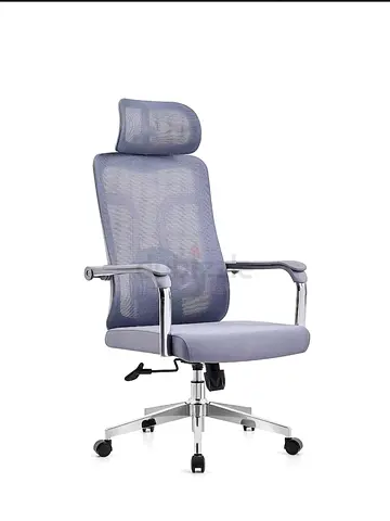 Ergonomic Mesh High-Back Office Chair with Headrest - Light Grey/Black | Wholesale & retail