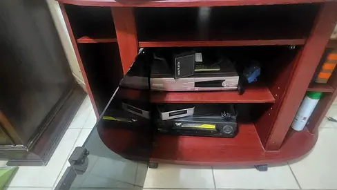 Wooden TV Stand / Entertainment Unit - Compact, Good Condition