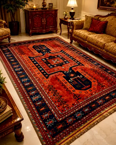 Large Traditional Middle Eastern/Indian Area Rug - Excellent Condition