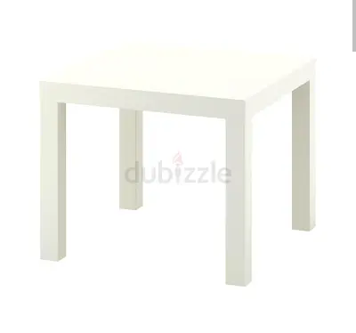 Simple white square side table - IKEA LACK style