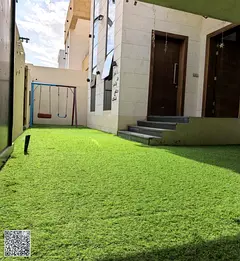 A distinctive villa for annual rent in Al Yasmin, consisting of 5 master bedrooms, a majlis, a livin