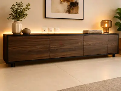 Rattan TV console