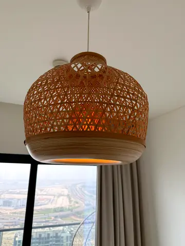 Ikea MISTERHULT Pendant lamp, bamboo/handmade, 45 cm Rattan/Wooven