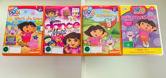 4 Dora the Explorer DVD’s