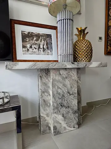 Savanno Grey Marble Console Table
