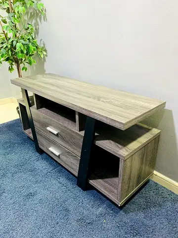 Modern Grey TV Stand / Entertainment Unit with Drawers