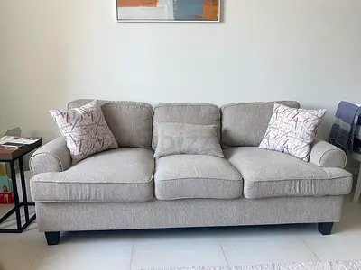 Light Beiged Home Box 3-Seater Sofa - Very Good Condition