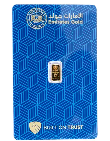 Emirates Gold 0.5g Pure Gold Bar in Sealed Card