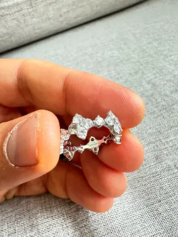 Apm Monaco Silver 925 ring with clear stones