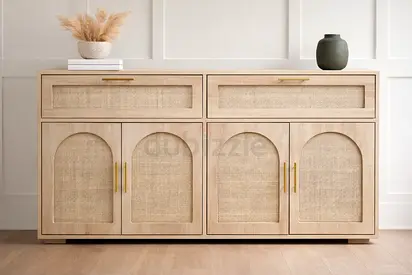 Rattan console cabinet
