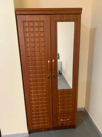 Wooden Wardrobe with Mirror