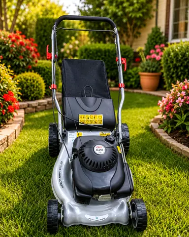 Petrol Lawn Mower with Grass Collector - Good Working Condition