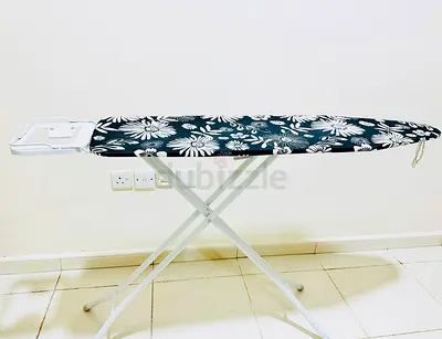 Adjustable Ironing Board with Floral Cover - Good Condition