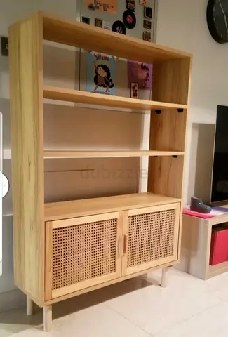 Rattan book shelf
