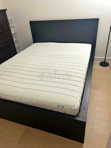 Ikea Queen size bed frame with mattress