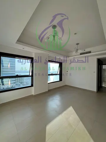 One Bedroom Apartment for Annual Rent in Al Mamzar Sharjah Master Bedroom Two Bathrooms Free AC Gym Pool Parking