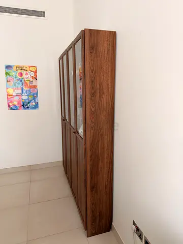 IKEA BILLY / OXBERG bookcases / Wooden glass-door cabinet / display cupboard - good condition