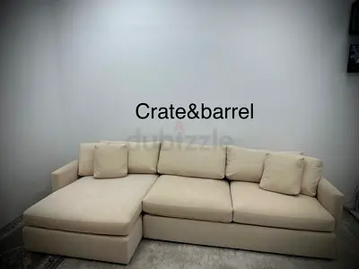 Perfect condition crate&barrel lshape sofa