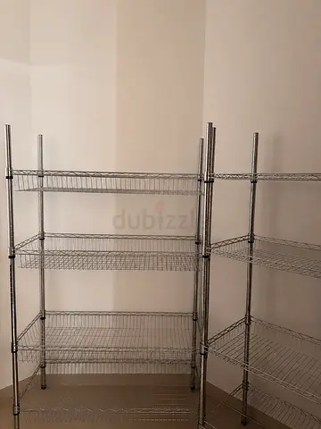 URGENT SALE - Chrome Metal Wire Shelving Unit - 4 Tier, Free Standing