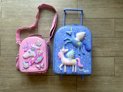 Smiggle Kids Unicorn Carry-On Trolley & Matching Lunch Bag - Lightly Used