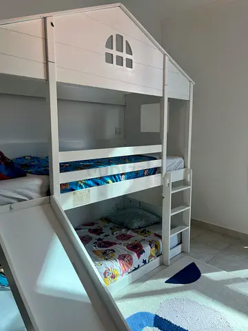 White House Style Bunk Bed for Kids with slide - Home Centre
