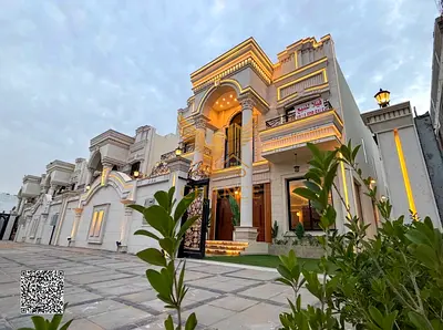 Luxury classic villa in Al Helio 2 opposite Al Hamidiya Park. 6 master bedrooms, rooftop, garden, pergola, VIP finishing. AED 2.150M negotiable.