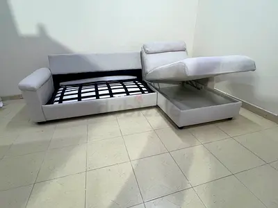 Ikea Lidhult L shape sofa bed with mattress