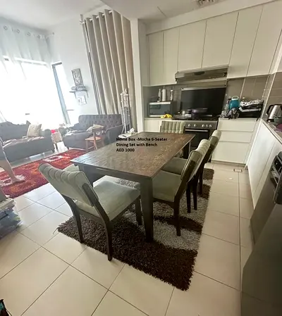 6-Seater Dining Table with Chairs and storage - Good Condition