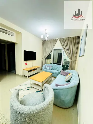 Sharjah, Al Taawun area (behind Day to Day): One bedroom, living room, kitchen, bathroom, and balcony. Price: 4,000 (includes internet only). Located