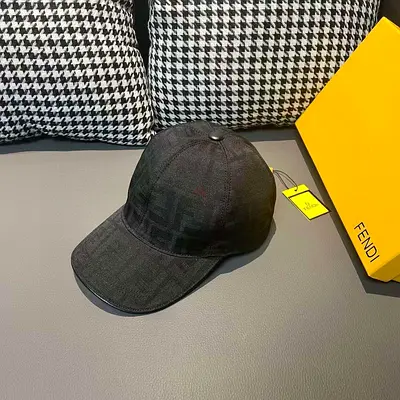 Black fendi FF baseball cap
