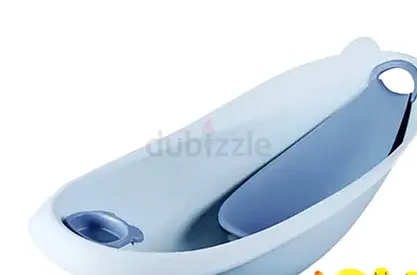 Lightweight Baby Bath Tub with Non-Slip Support (Blue)