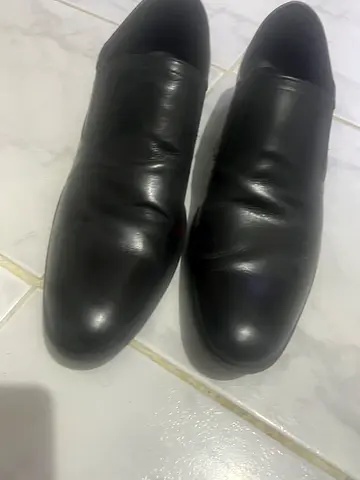 Manwood Classic Black Leather Slip-on Formal Shoes size 44.