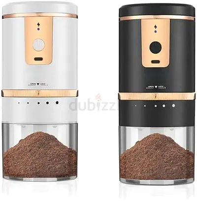 Electric Coffee Grinder - Compact Bean Grinder (White/Black)